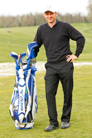Chris Pfau mit Tasche